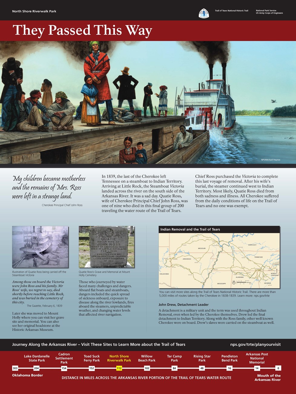 Wayside interpretive exhibit, full audio description is available.