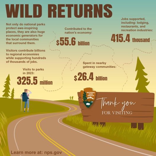 Infographic showing statistics of NPS economic data report