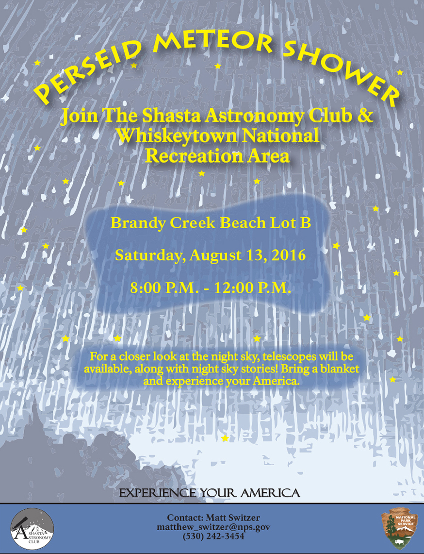 2016 Perseid Meteor Shower Event flyer