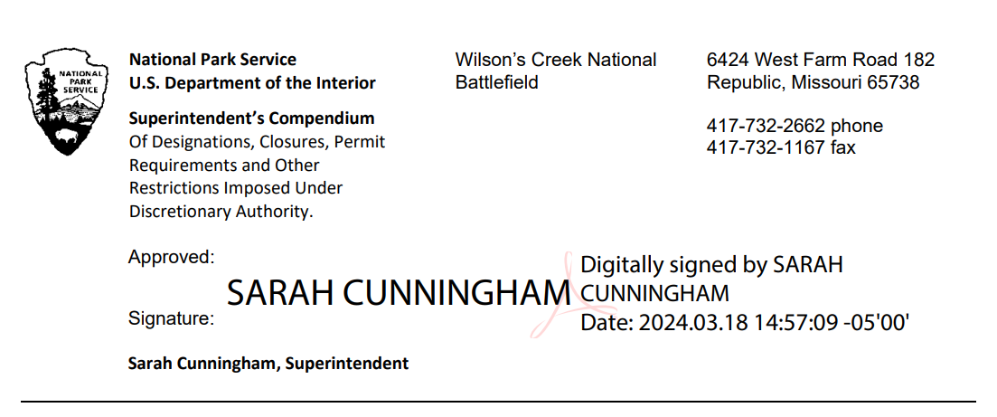 A digital signature signed by Superintendent Sarah Cunningham on March 18, 2024