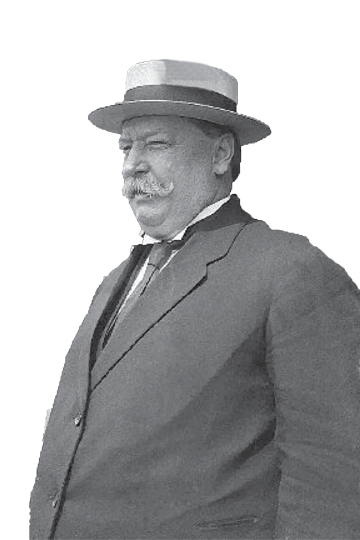 William H. Taft in a straw hat