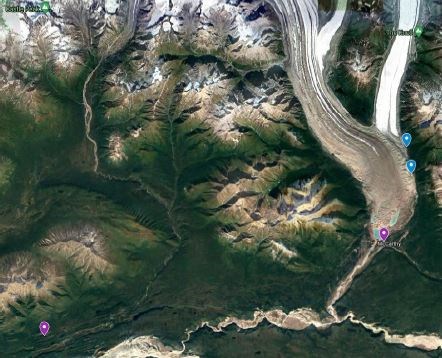 Study area map within Wrangell-St Elias NP of microbial research USGS