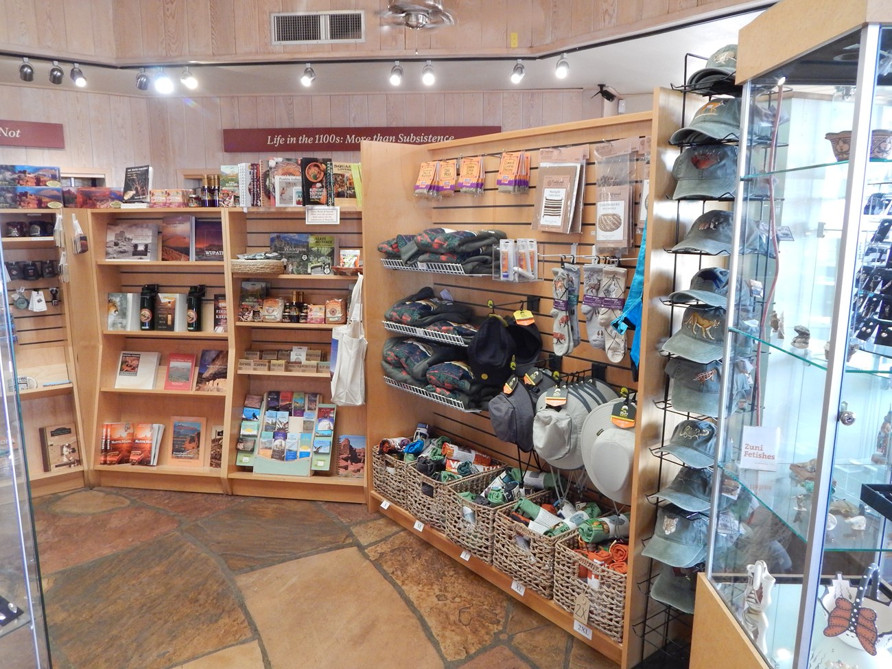 Merchandise in the WNPA park store.
