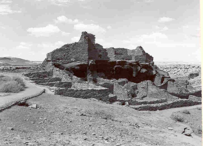 Wupatki Pueblo after the removal of the most of the reconstructed walls.