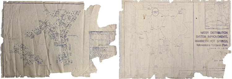 Encapsulating damaged maps in Mylar for preservation