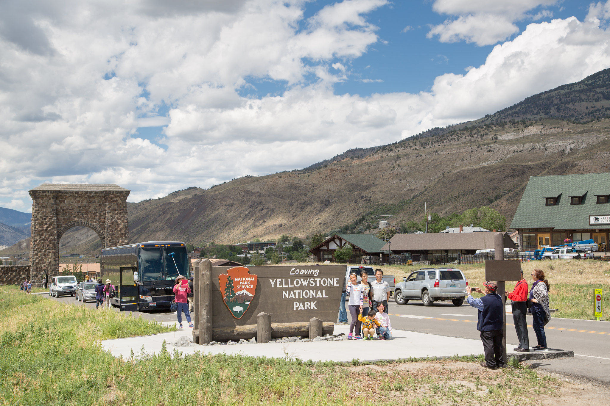 Taking photos at the North Entrance