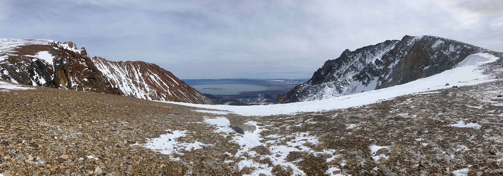 Mono Lake from Dana Saddle on March 10, 2025. Mono Lake from Dana Saddle on March 10, 2025.