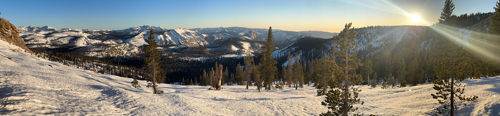 Panorama from Mt. Hoffman on February 2, 2026.