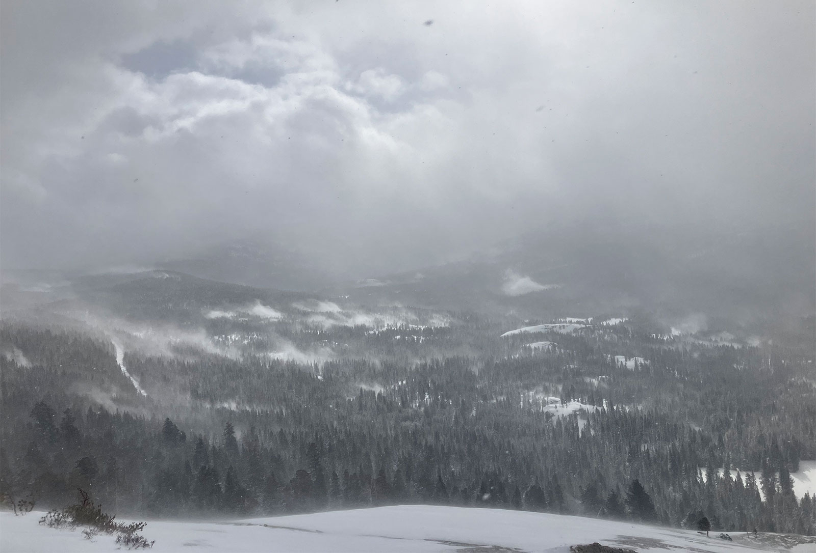 Storm clearing on February 19, 2026.