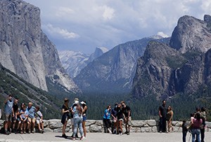 Visitors at Tunnel View
