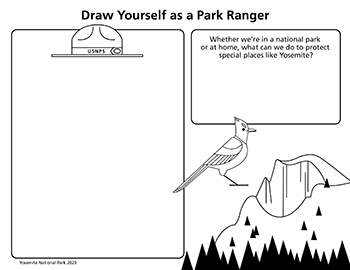 Drawing activity to draw yourself as a ranger Drawing activity to draw yourself as a ranger