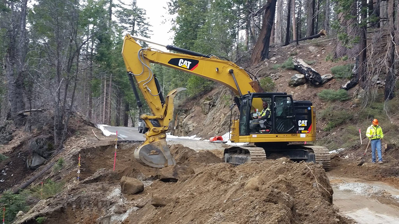 Road Work in Yosemite Yosemite National Park U.S. National Park