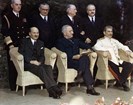Seated leaders at the Potsdam conference, 1945